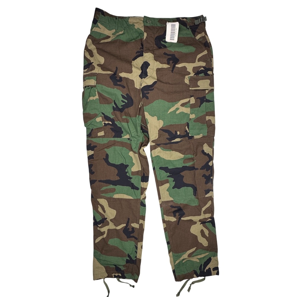 VTG 1995 US Military M81 Woodland Camo BDU Cargo Pants Large Long NOS Deadstock